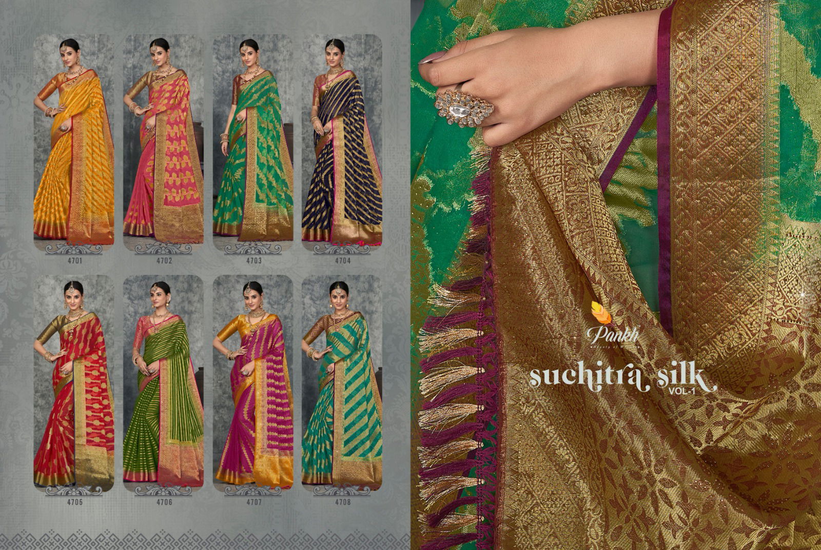 Pankh Suchitra Silk Vol 1 Designer Sarees Catalog
